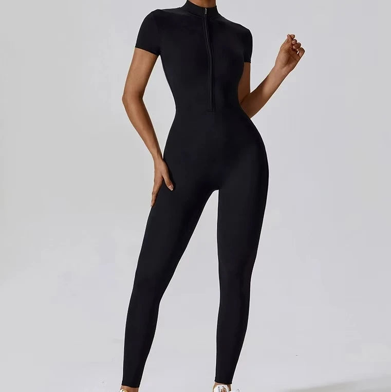 2025 New Yoga Set Women Workout Sport Gym Wear Suit High Wais Fitness Female Sportswear One Pieces Black Pink