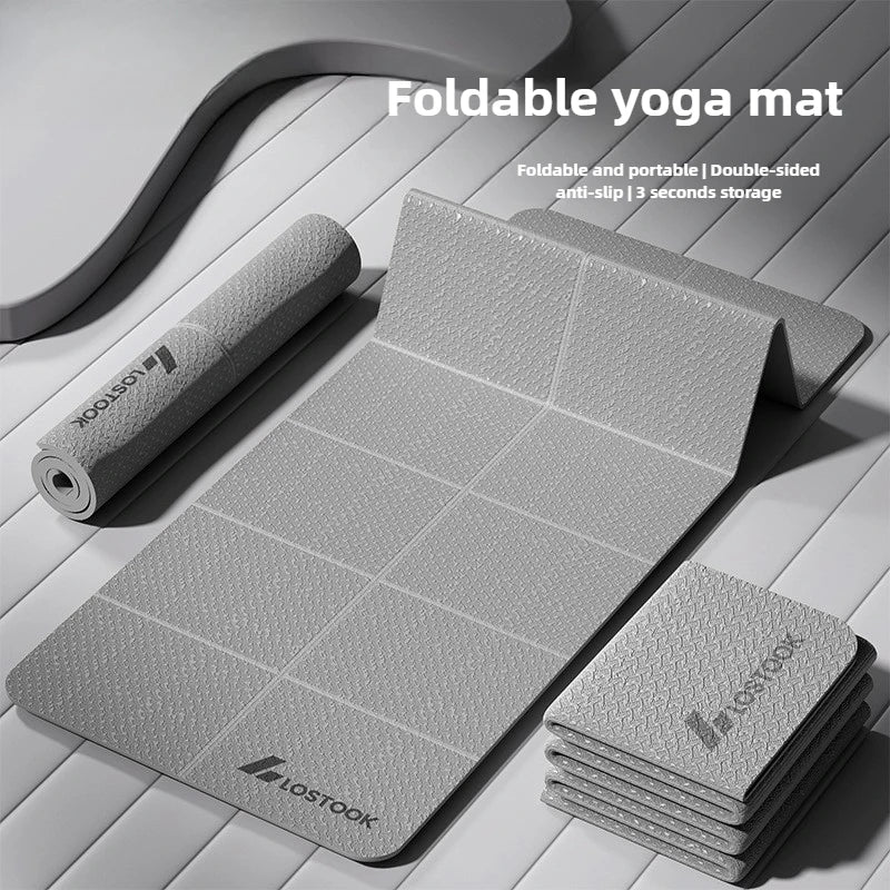 Extra Wide Yoga Mat Thick Foldable Non-Slip Quiet Exercise Mat for Home Workout Fitness 요가매트
