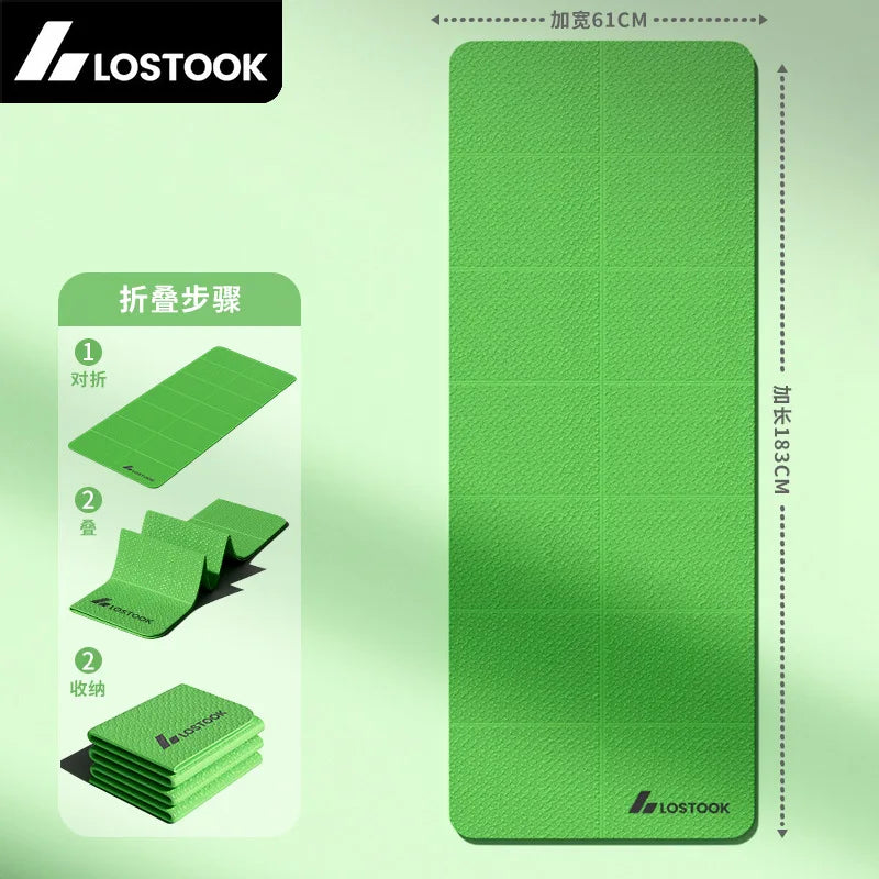 Extra Wide Yoga Mat Thick Foldable Non-Slip Quiet Exercise Mat for Home Workout Fitness 요가매트