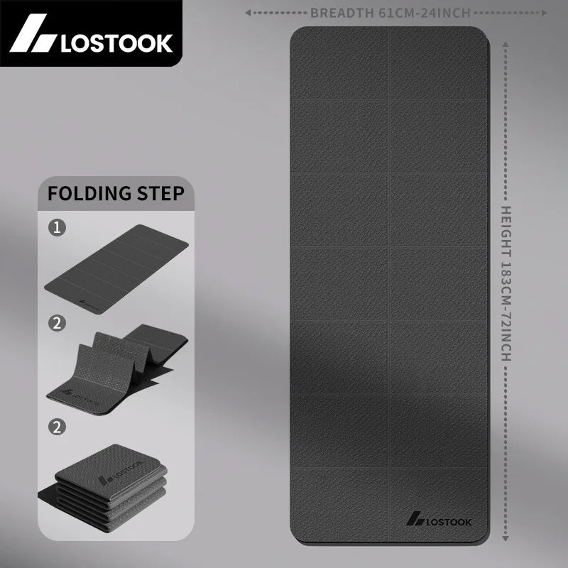 Extra Wide Yoga Mat Thick Foldable Non-Slip Quiet Exercise Mat for Home Workout Fitness 요가매트