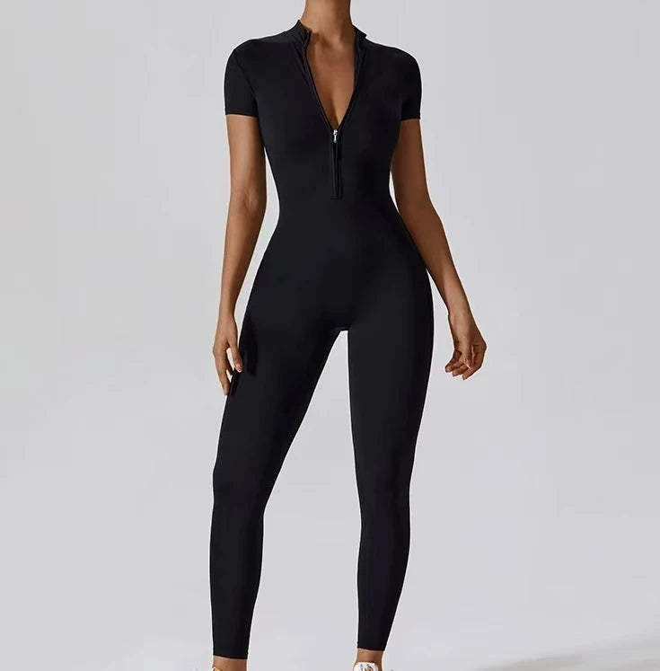 2025 New Yoga Set Women Workout Sport Gym Wear Suit High Wais Fitness Female Sportswear One Pieces Black Pink